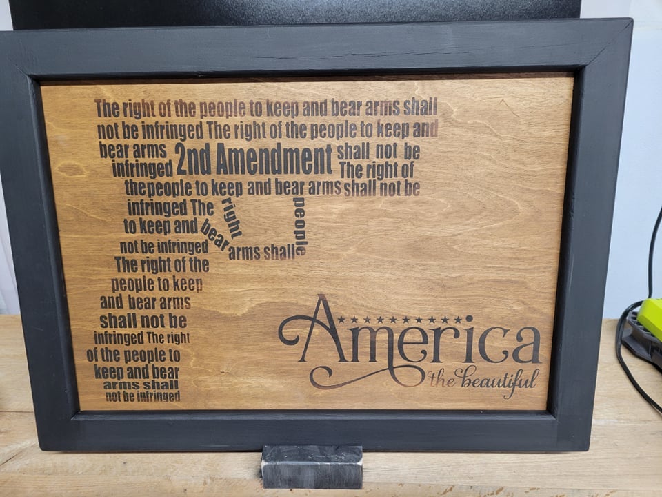 12x18 2nd Amendment Handgun / America | Crafty Lady's Custom Stencils